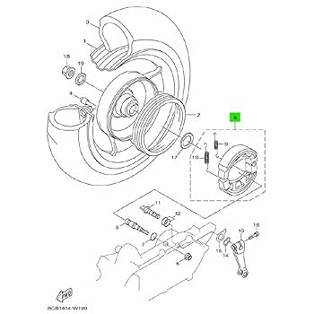 Amazon | 台湾ヤマハ純正 JOG125 ジョグ125 リア ブレーキシュー